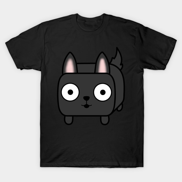 German Shepherd Loaf in Black T-Shirt by calidrawsthings